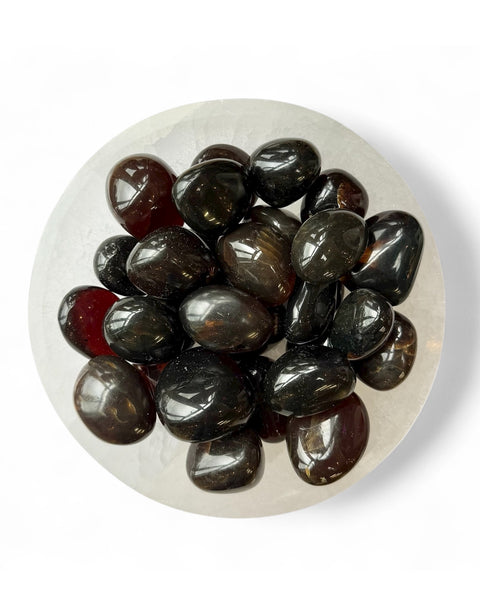 Amber crystal tumble stone