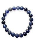 Sodalite 8mm bracelet on white background