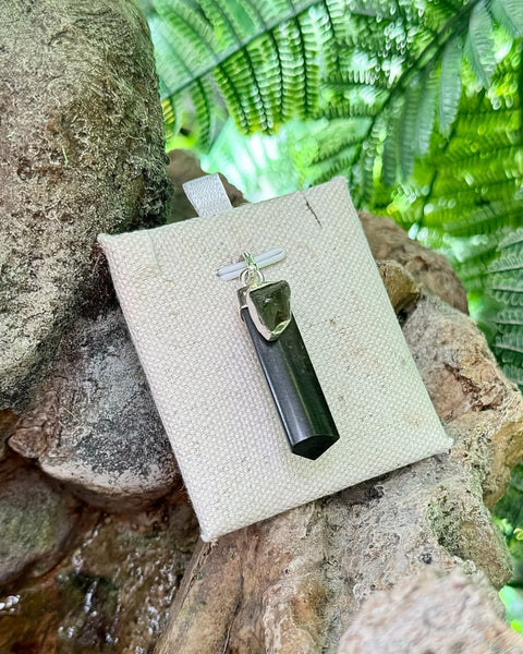 Moldavite with Tourmaline Pendant