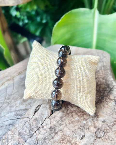 Smoky Quartz Beaded Bracelet