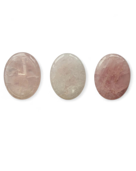 Rose Quartz crystal thumb / worry stone