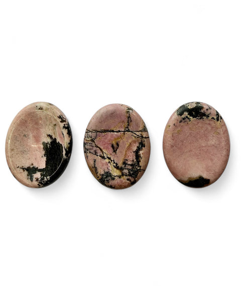 Rhodonite crystal thumb / worry stone
