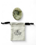 Labradorite crystal thumb worry stone with Feel Good Crystals Ltd drawstring pouch