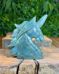 labradorite unicorn carving