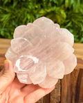 rose quartz lotus shaped bowl 