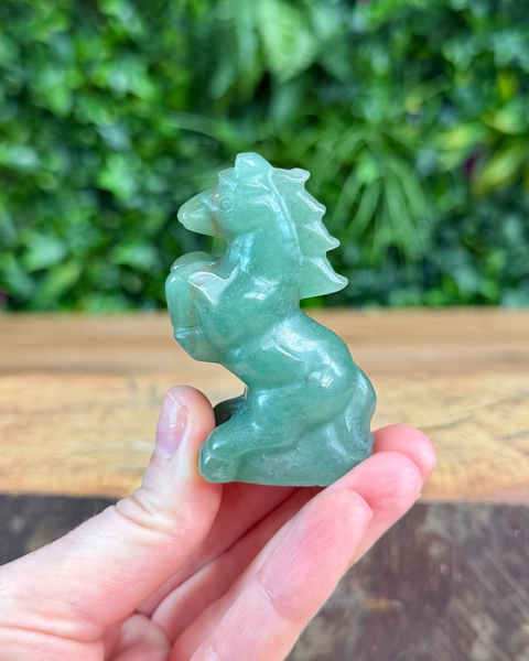 aventurine horse carving