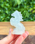 clear quartz horse carving