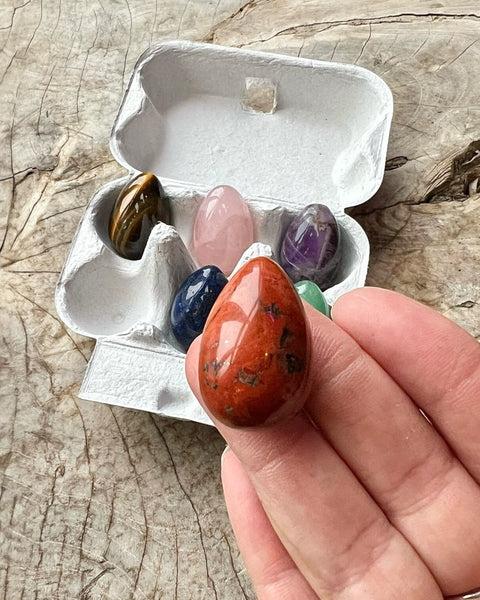 crystal red jasper egg