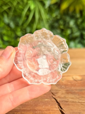 clear quartz lotus flower carving