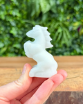 white jade horse carving